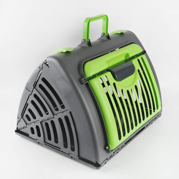 Collapsible plastic pet carrier