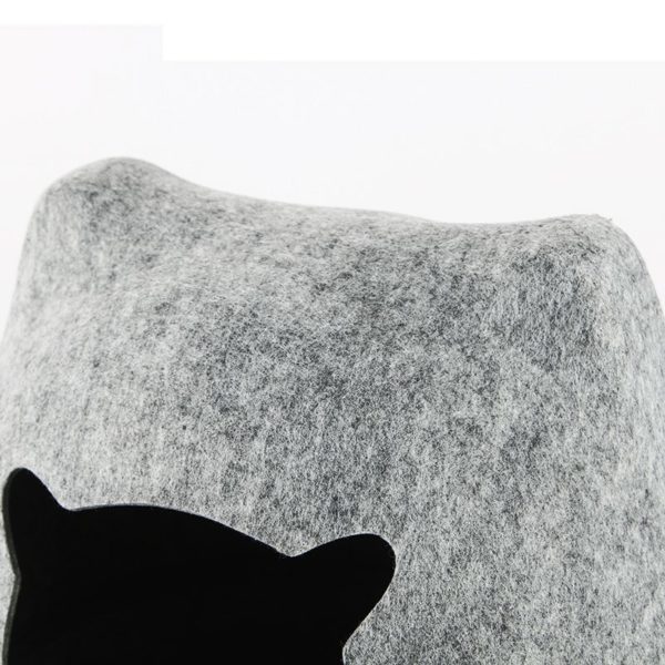 Kitty shaped felt cat cave