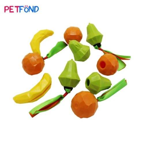 fruit treat dispenser dog toy