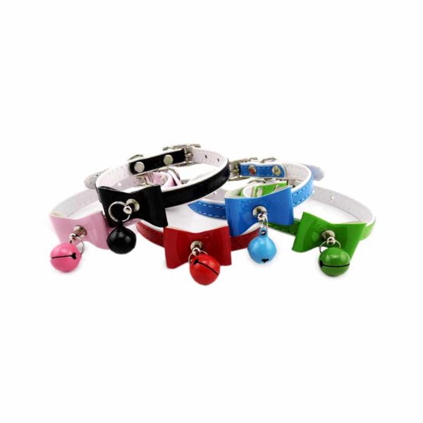 Bow leather dog collar wholesale by pet product supplier