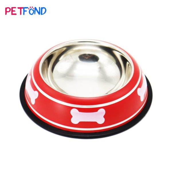 Wholesale painted stainless steel pet feeding bowl from China