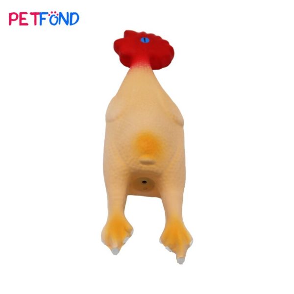 Squeaky latex chicken dog toy wholesale from China