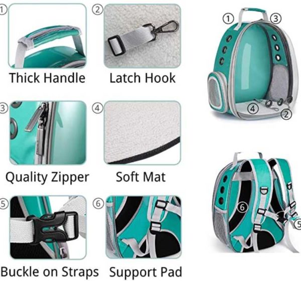 Expandable pet cat carrier bag