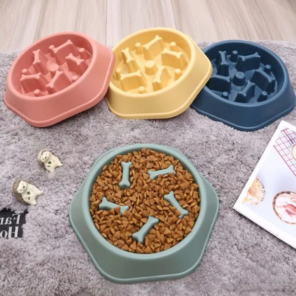 Hexagon Slow feeder pet bowl