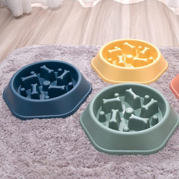 Hexagon Slow feeder pet bowl