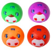 doubel faces ball vinyl squeaky dog chew toy DCT414