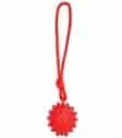 Thorn ball with rope vinyl squeaky dog chew toy DCT441