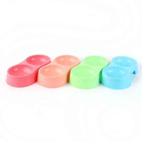 Plastic pet twin bowls #BP005 MOQ200