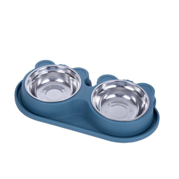 SS+Plastic pet twin bowls #BP007 MOQ200