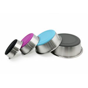 Stainless steel bowl with silicone non-slip bottom for wholesale