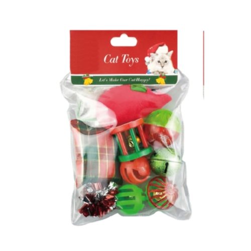 Christmas cat toy set