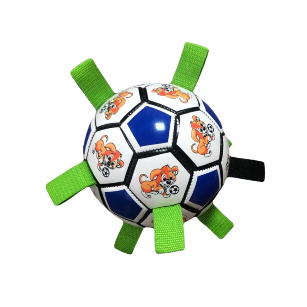 Football with straps dog toy supplier