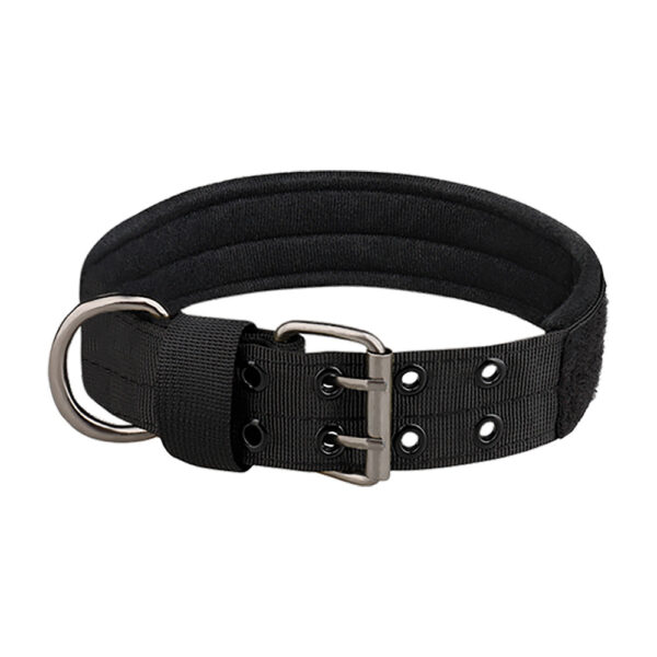 Black tactical dog collar