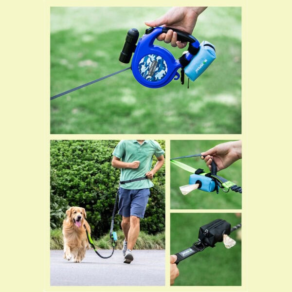 Multiple ways to use the dog waste bag dispenser