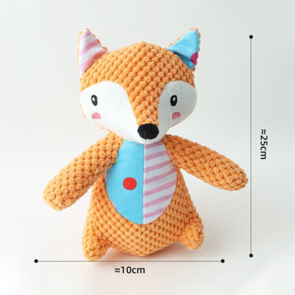 Fox Squeaky Plush Dog Toy