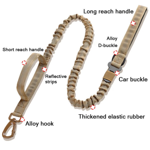 Dog car seat belt elastic leash details display