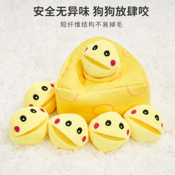 Cheese plush dog toy