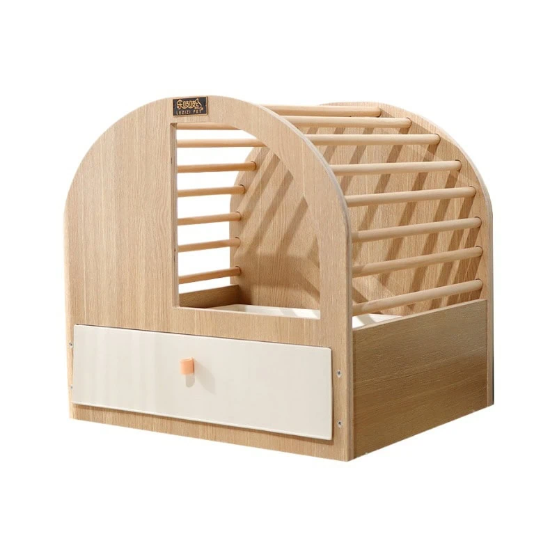 Wooden cat litter box