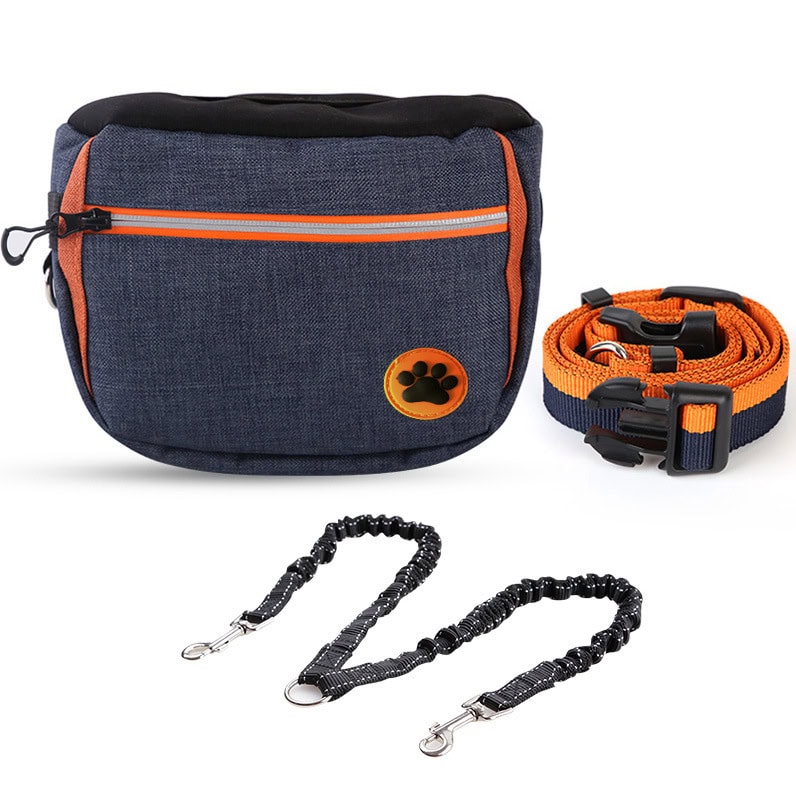 Dark blue dog treat waist bag supplier