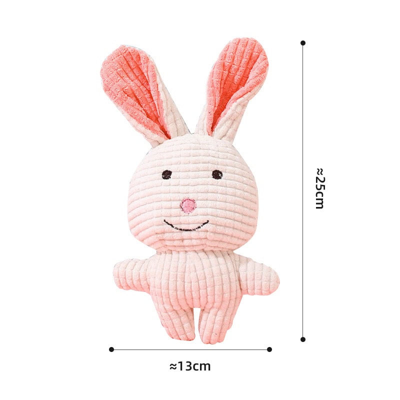 Rabbit plush dog toy