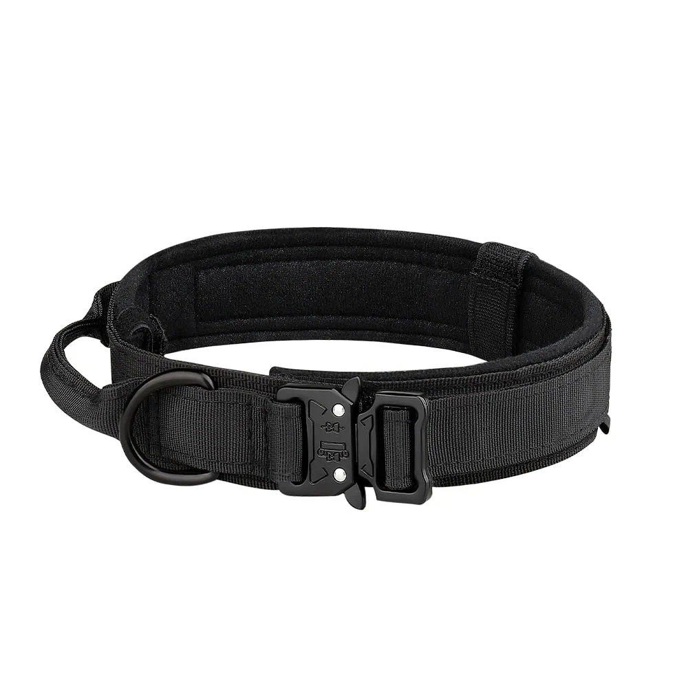 Black tactical dog collar manufacturer