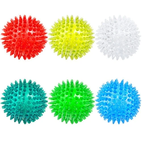 Wholesale squeaky spike ball dog toy