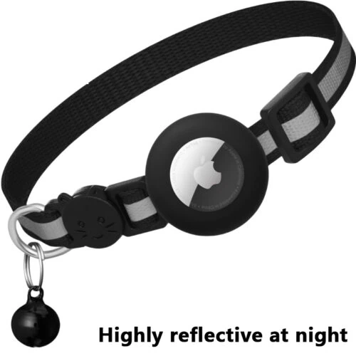 Air tag reflective cat collar with bell factory