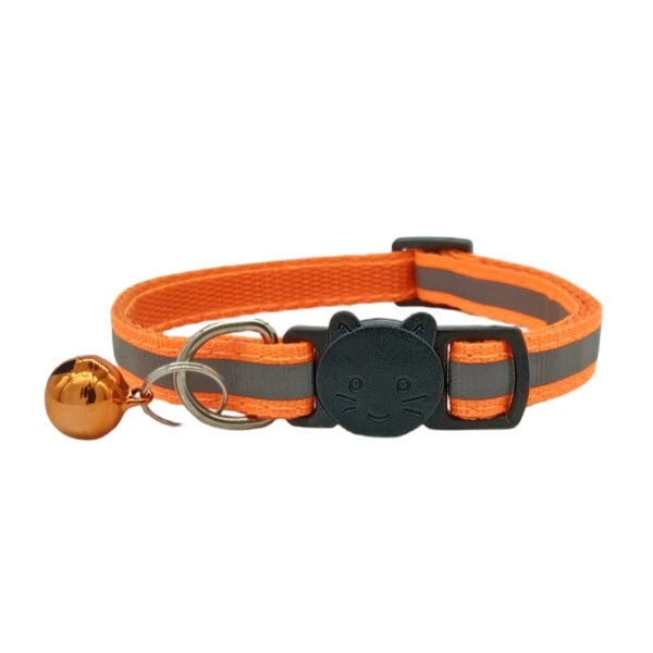 Wholesale reflective cat collar with bells