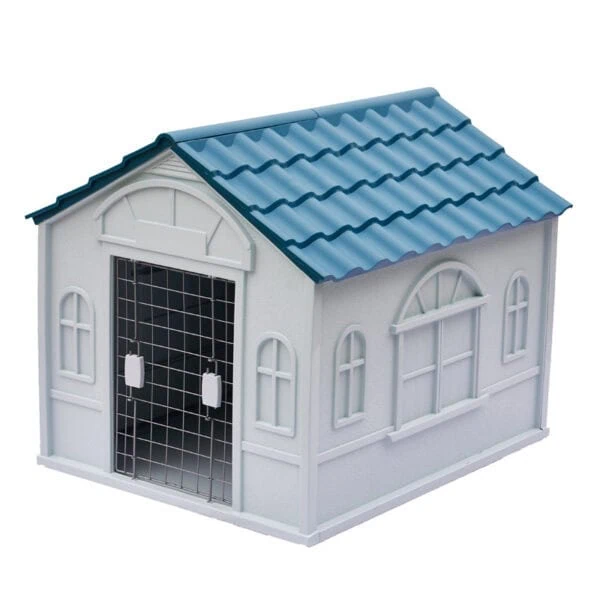 Roofed plastic dog kennel factory