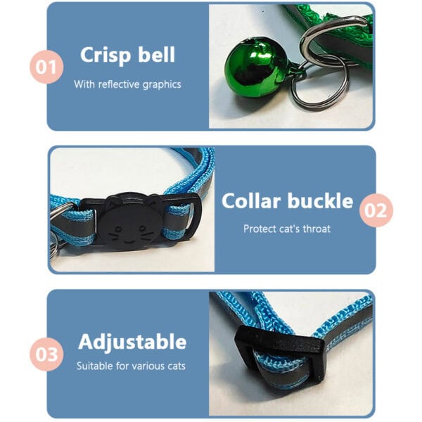 Detail of adjustable cat collar