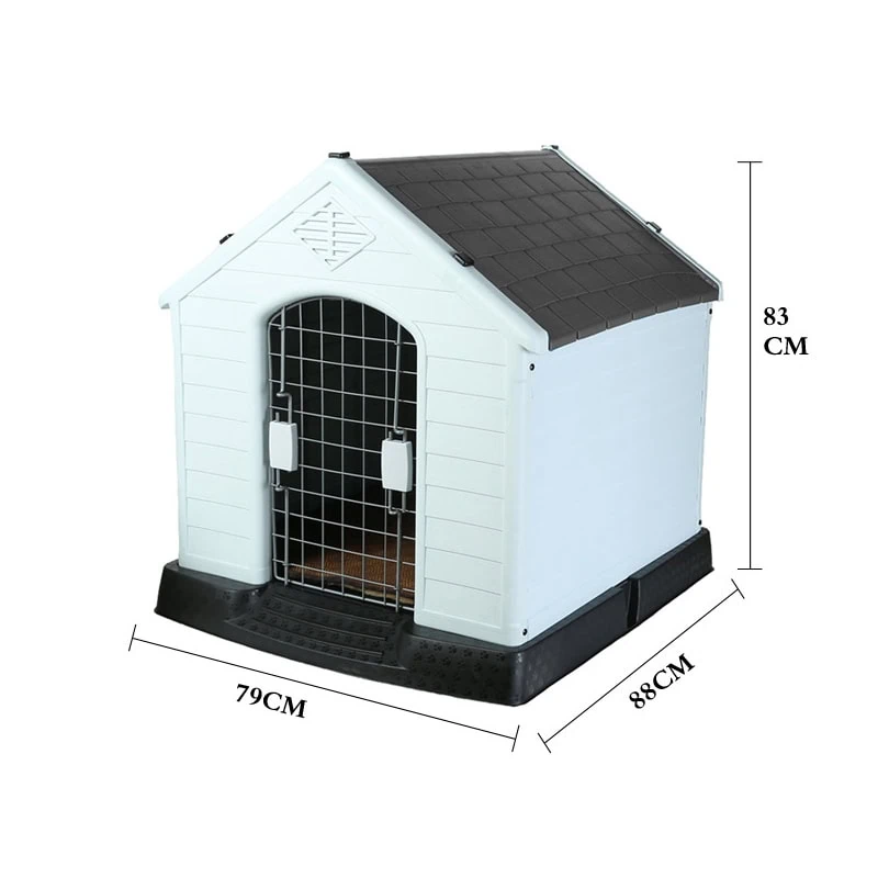 Gray plastic dog kennel factory