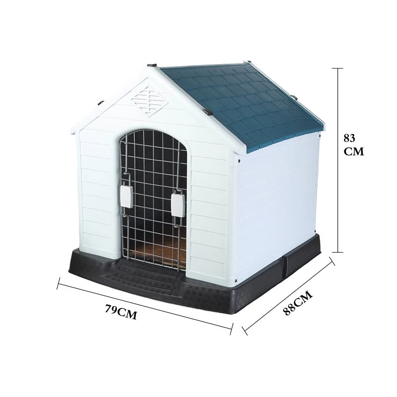 Blue plastic dog kennel factory