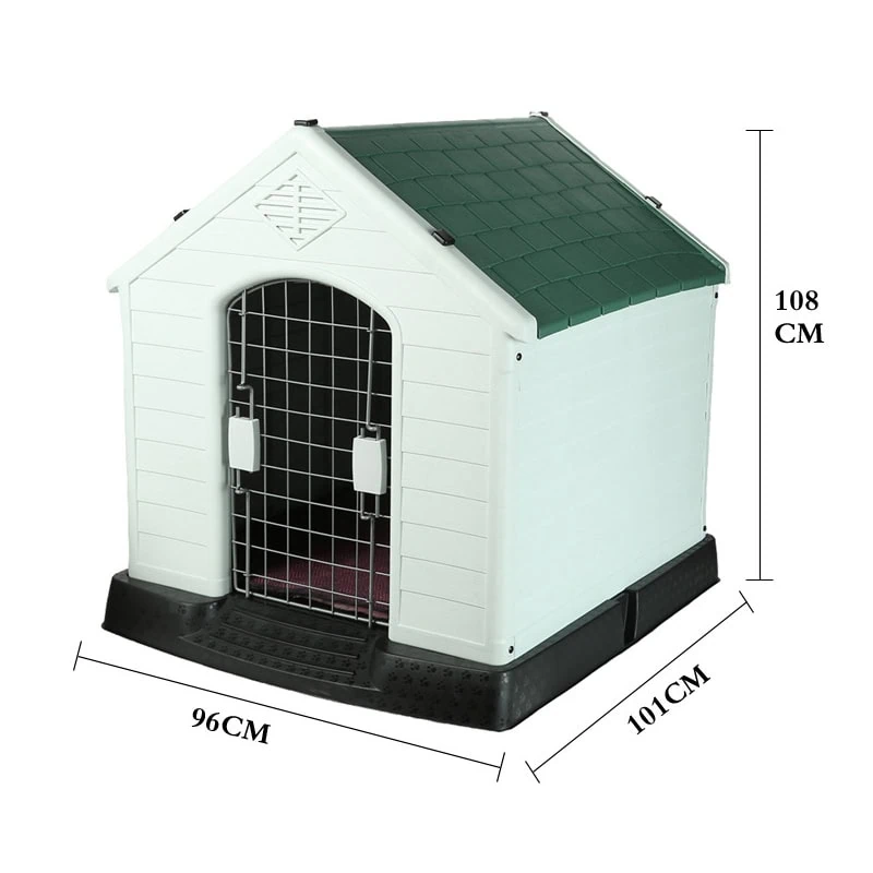 Green dog house with waterproof roof supplier