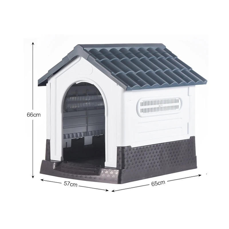 Gray plastic rainproof dog house manufacturer