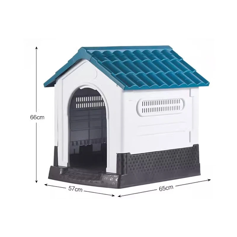 Blue plastic rainproof dog house manufacturer