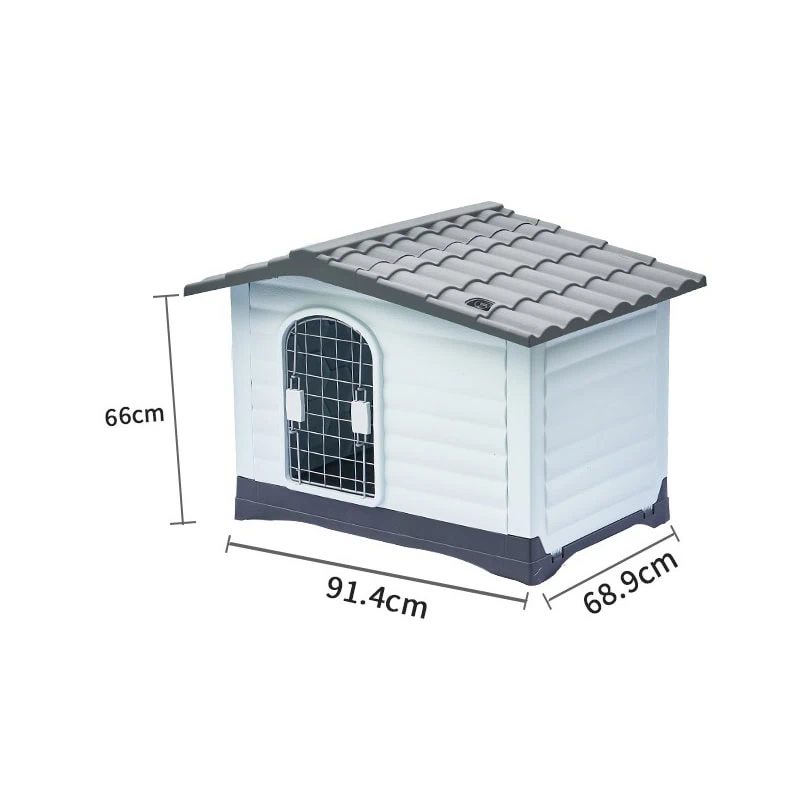 Wholesale double door plastic gray dog kennel