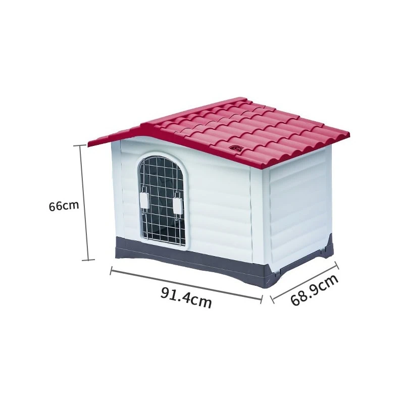 Wholesale double door plastic red dog kennel