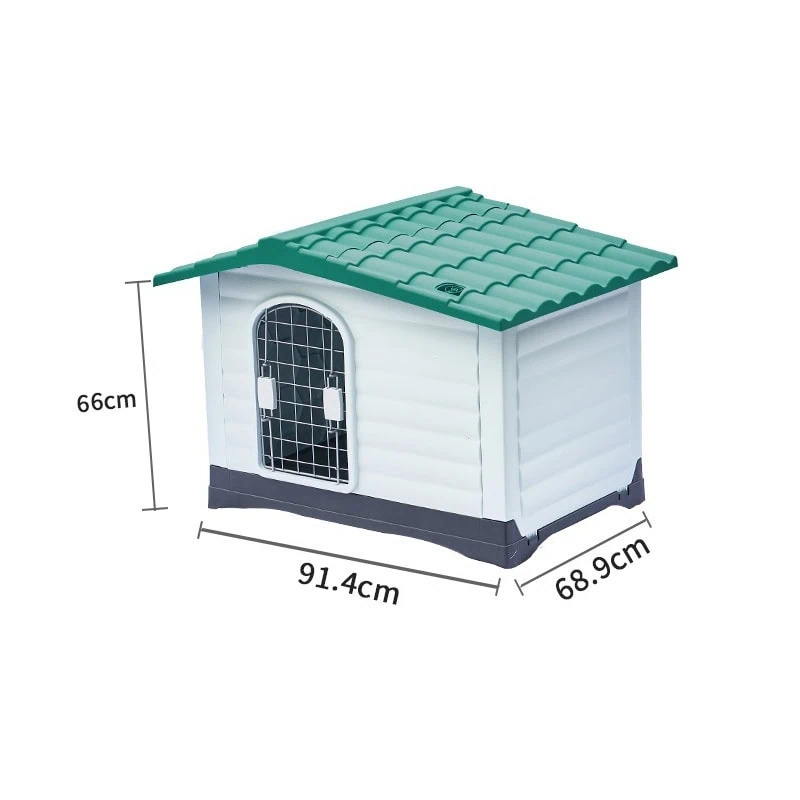 Wholesale double door plastic green dog kennel