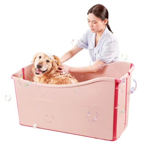 Manufacturer of collapsible pet bathtub with drain plug