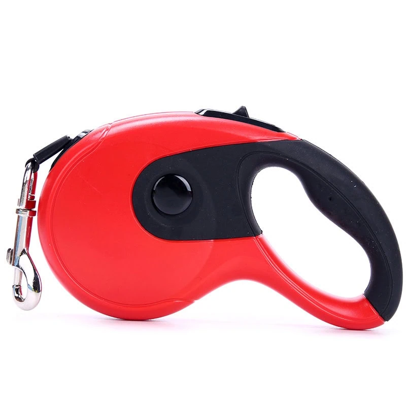 Red soft grip retractable dog leash supplier