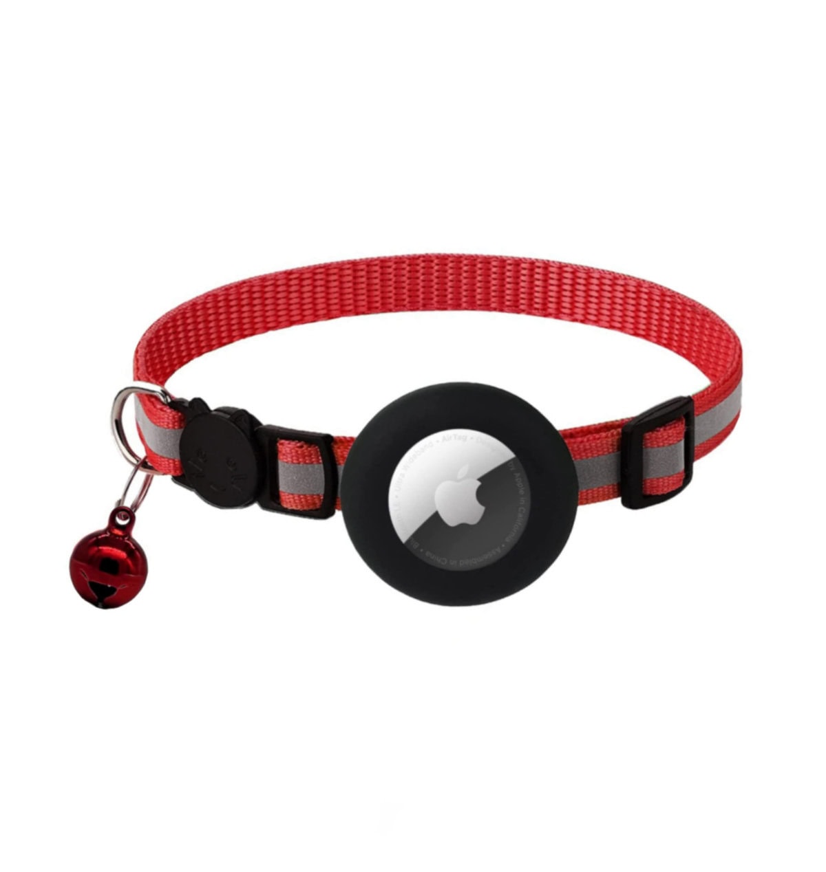 Reflective cat collar with air tag silicone sleeve manufacturer