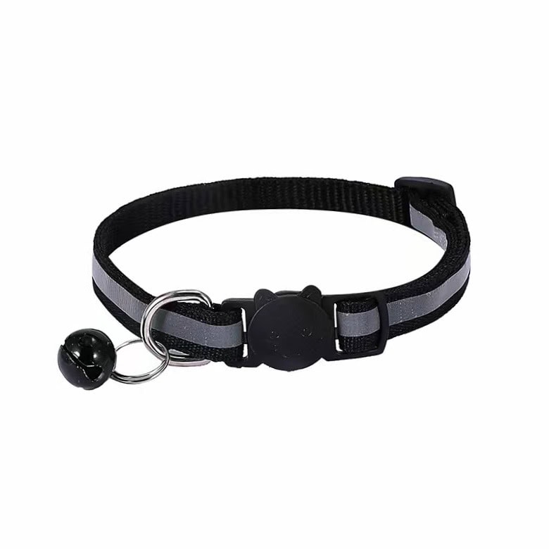 Bulk adjustable cat collar with reflective strips