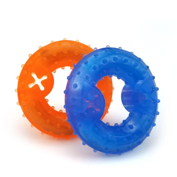 Wholesale frozen chew dog toy rings in multiple colors