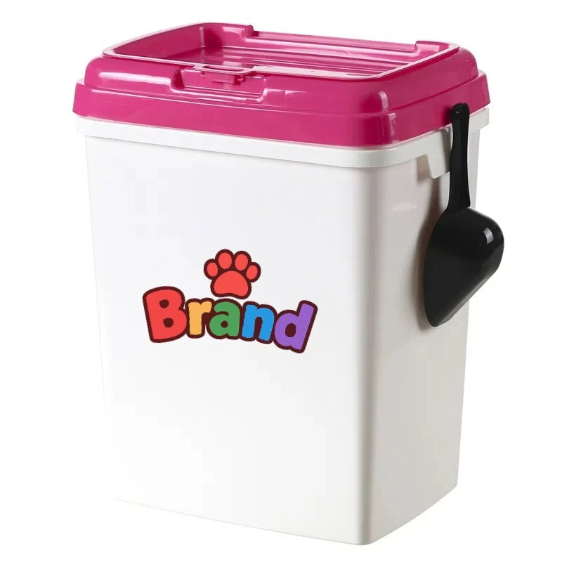 promotional pet products gifts manufacturing with custom LOGO wholesale promotional pet food container with custom LOGO