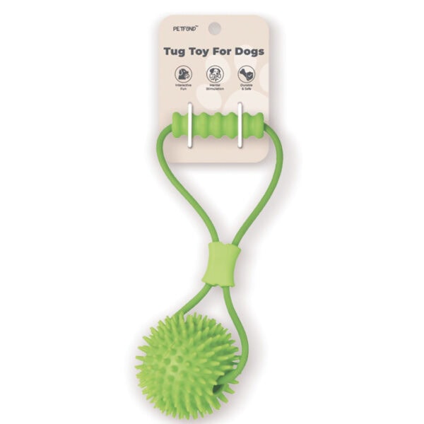 FlexGrip Spiky Tug & Chew Ball Dog Toy