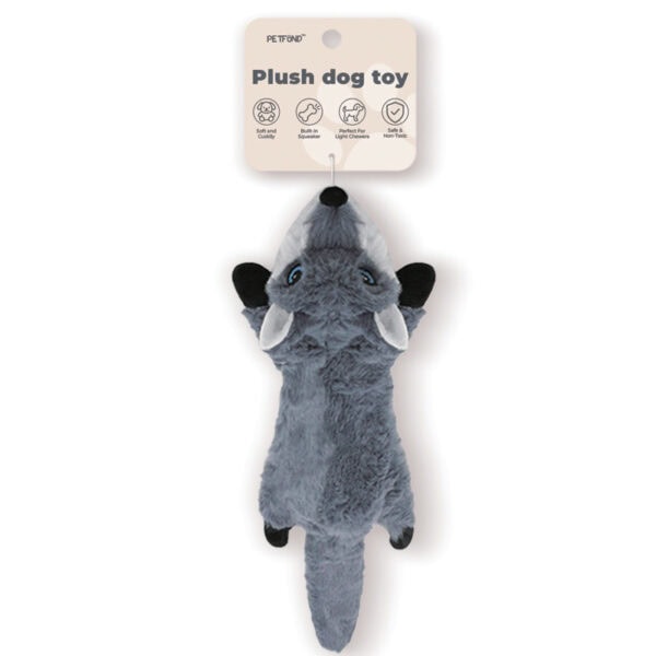 Flat Animal Squeaky Dog Toy