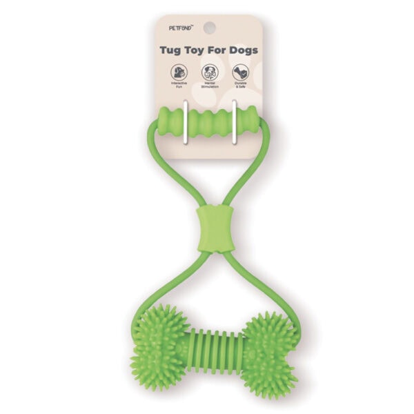 FlexGrip Spiky Bone Tug & Chew Dog Toy