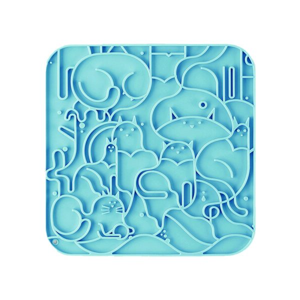 Cat Silhouette Mixed Relief Lick Mat