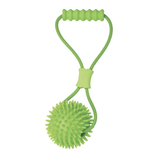 FlexGrip Spiky Tug & Chew Ball Dog Toy
