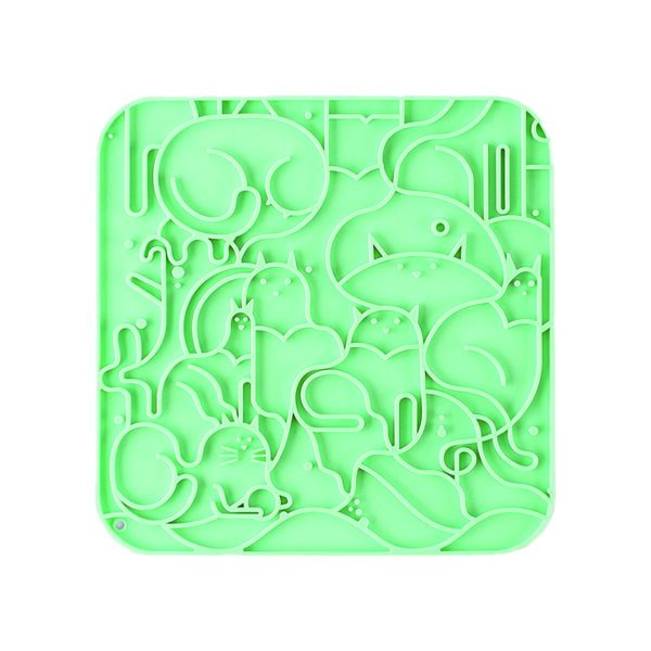 Cat Silhouette Mixed Relief Lick Mat
